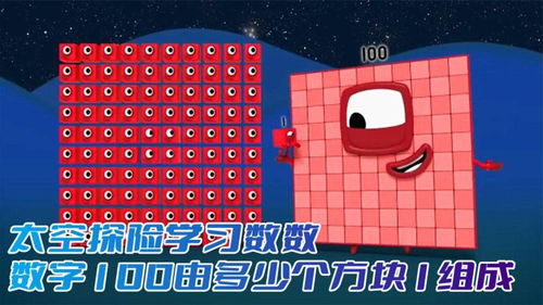 數字方塊動畫 在太空探險中學習數數，探索100由多少個1組成